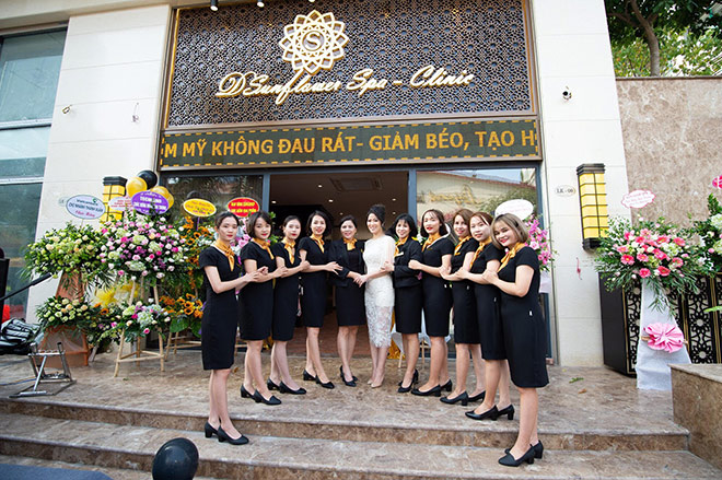 duong thuy linh, huyen my long lay mung sunflower spa – clinic ra mat cong nghe lam dep moi - 5