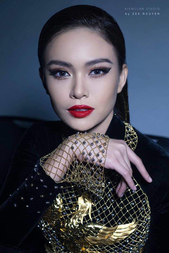 tien h' hen nie len duong thi miss univere, mau thuy chi danh son ke may ma van xinh dep - 9