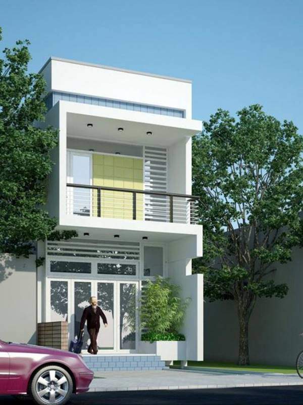 Thiết kế nhà phố 2 tầng hiện đại mặt tiền 7m ở Biên Hòa M306