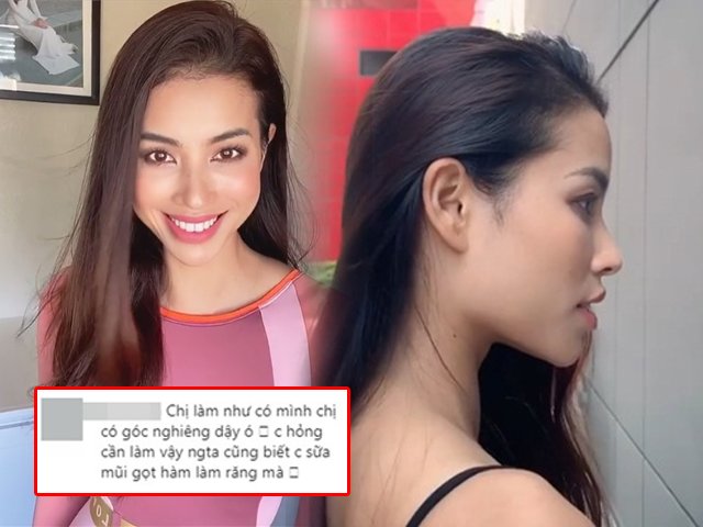 Đăng clip khoe góc nghiêng thần thánh, Phạm Hương bị dè bỉu chuyện sửa mũi, gọt hàm, làm răng
