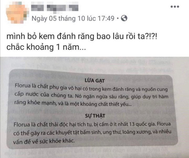 xon xao thong tin flour trong kem danh rang gay ung thu, khuyet tat: chuyen gia ly giai su that - 1