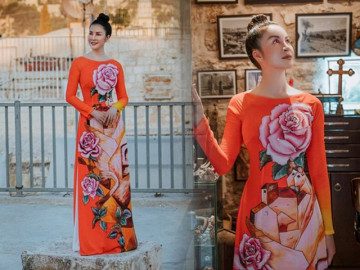 MC Thanh Mai mang áo dài Việt Nam xuất hiện tại Jerusalem