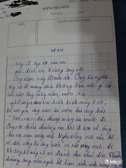 Cười ra nước mắt với bài văn tả "ông nội hay đánh lô” của học sinh tiểu học - Tin tức