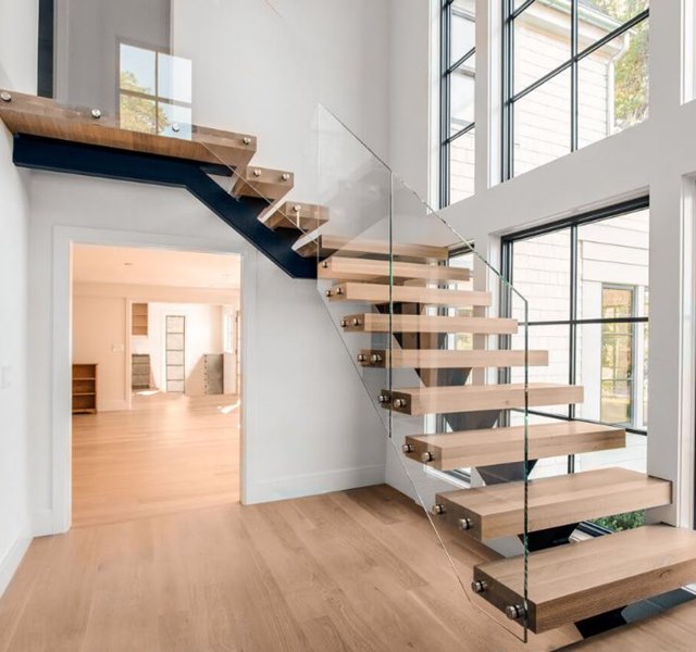 Mẫu cầu thang gỗ đẹp hiện đại, đơn giản làm nổi bật ngôi nhà - 18