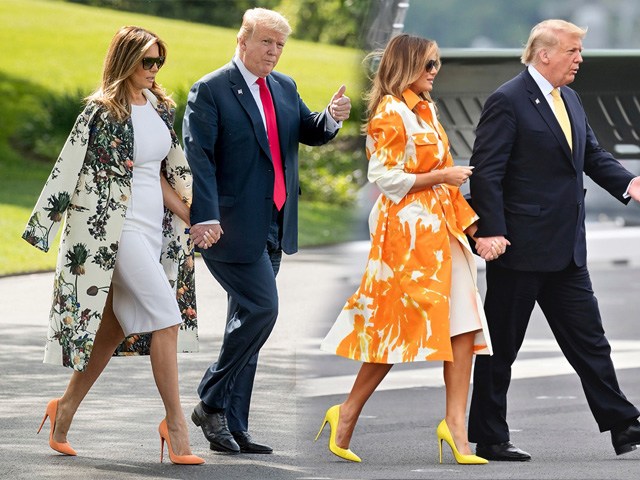 Làm vợ tổng thống Mỹ, đệ nhất phu nhân Melania Trump nghiện giày gót nhọn