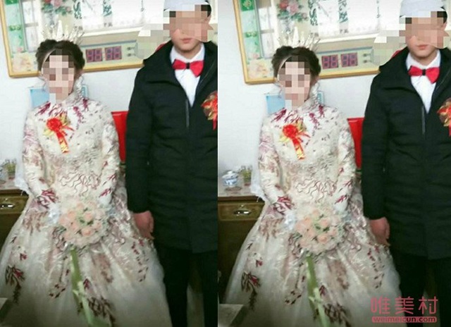 The 18-year-old groom dropped out of school to get married, knowing the bride's identity and age became even more shocked - 3