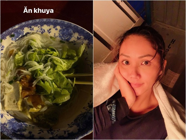 Hoa hậu nghèo nhất Việt Nam khoe bữa ăn toàn rau lúc nửa đêm, dân tình xót lòng