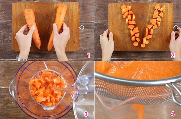 Cách làm nước ép cà rốt bằng máy xay sinh tố và máy ép đơn giản nhất - 1