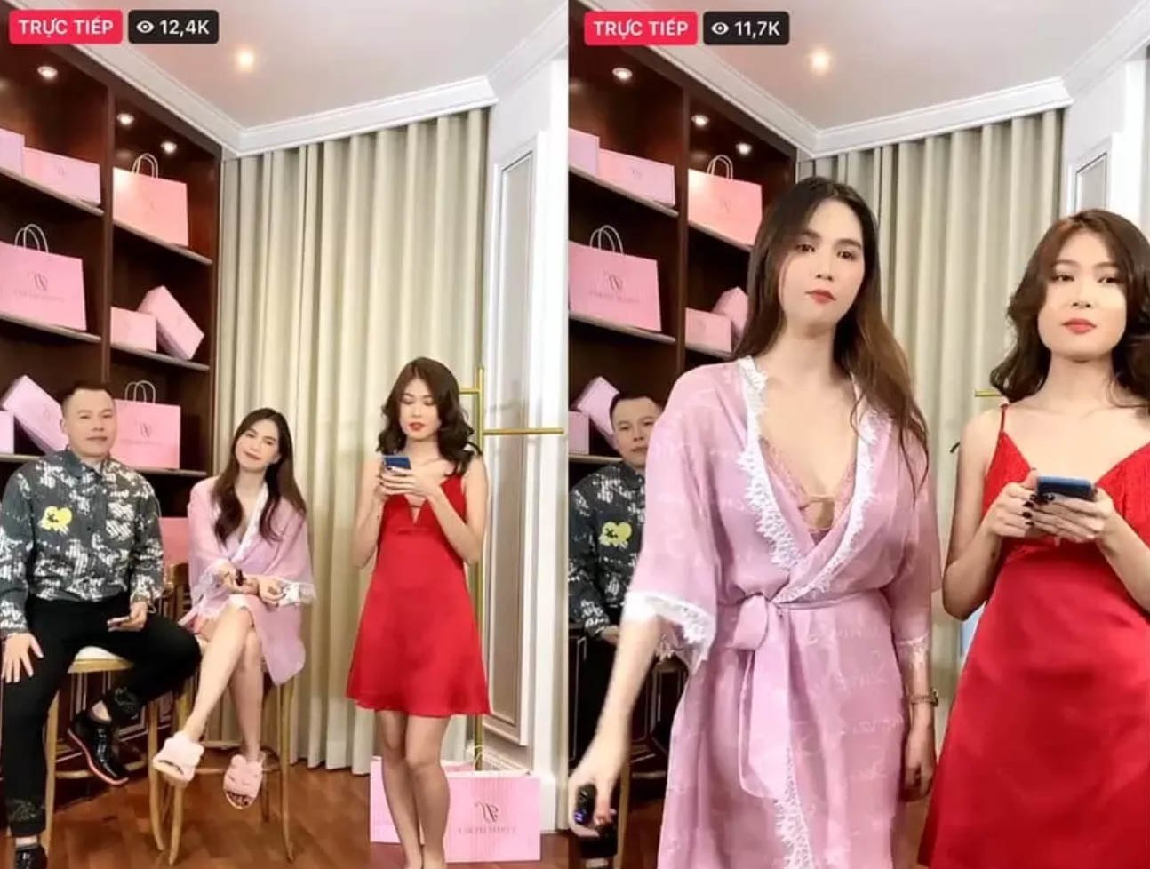 Trong buổi livestream bán hàng, Ngọc Trinh gặp lỗi khủng với chiếc quần bó sát - vòng 3