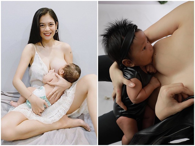 Hớ hênh lộ cả bầu ngực nhưng 3 hotgirl Việt được khen hết lời vì cho con bú quá đẹp