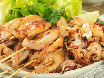 Mực nướng sa tế, muối ớt ngon với cách làm đơn giản