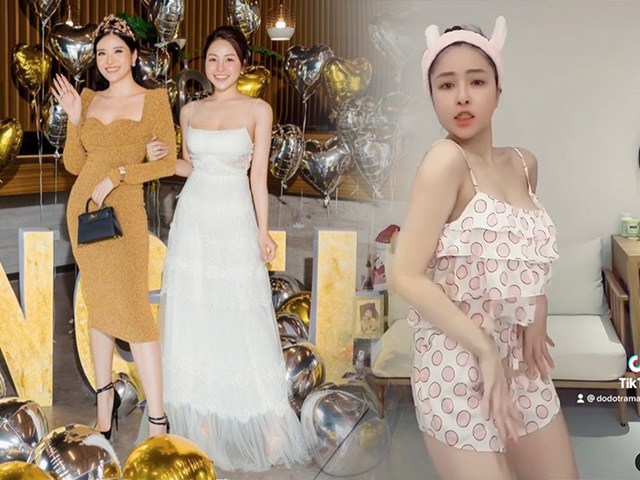 Ở nhà, hotgirl Trâm Anh lên đồ đi sinh nhật với chiếc váy bồng bềnh lấn át cả nhân vật chính