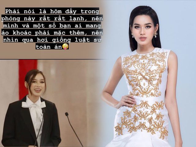 Đi thi Hoa hậu Thế giới nhưng Đỗ Hà lại hoá thân thành luật sư với một chiếc áo
