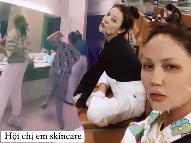Tiểu vũ trụ Miss Universe Vietnam tranh thủ chăm da, làm náo loạn cả sân bay Dubai