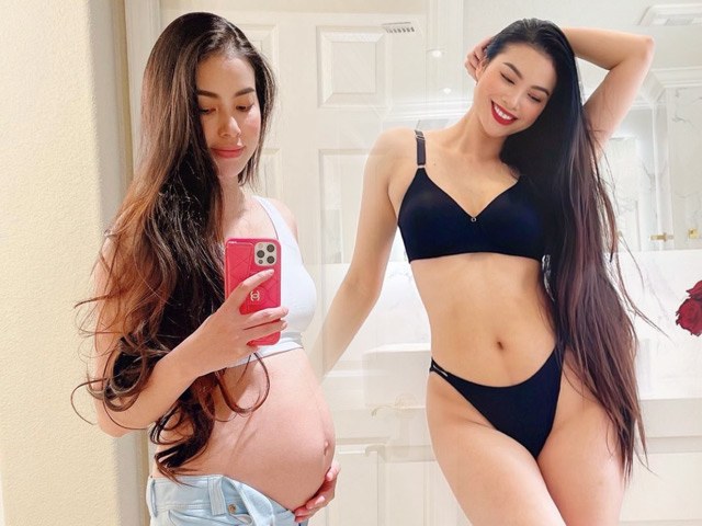 Sinh hai con cách hai năm, Phạm Hương lập tức khoe body với bikini siêu mỏng