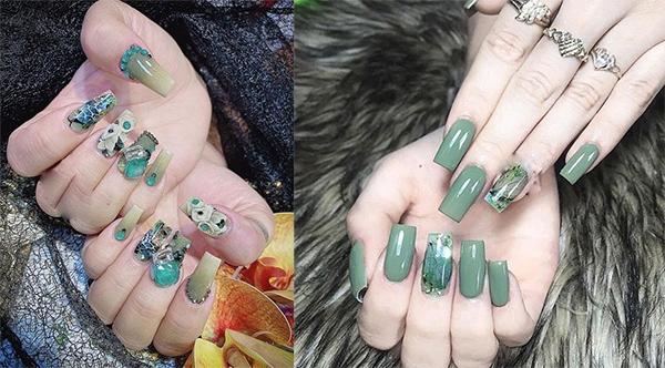 18 mẫu nail đẹp màu xanh ngọc cho nàng sành điệu đậm khí chất