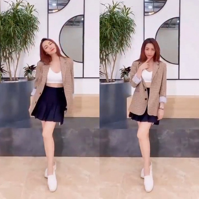 Sẵn sàng áo blazer, Ngân Khánh thể hiện khả năng phối đồ - 5
