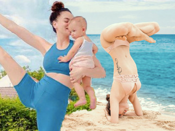 Diện áo tắm tập yoga: Mẹ Lisa là huyền thoại, Phạm Hương sau sinh càng đẹp, song Trinh gây “tá hoả”
