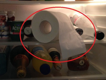 Chồng say xỉn bỏ nhầm cuộn giấy vệ sinh trong tủ lạnh, sáng hôm sau điều kỳ diệu xảy ra