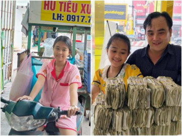 Chủ tiệm vàng Long An giật mình khi con gái người bán phở 12 tuổi mang 6kg tiền ra mua vàng