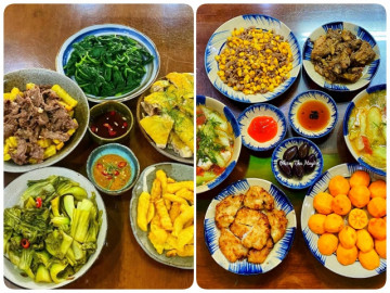 Mâm cơm HOT MXH - Mẹ 3 con Thái Nguyên khoe cơm gia đình toàn 4-5 món chỉ nấu trong 40 phút, nhìn mà thèm