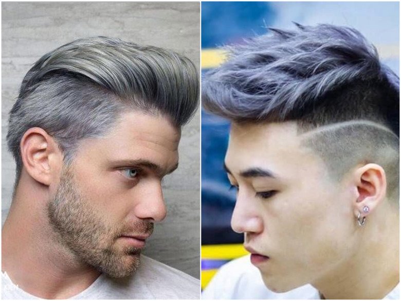 Tóc màu xanh khói cho nam  barbershopbardy  Cắt tóc nam đẹp 2022