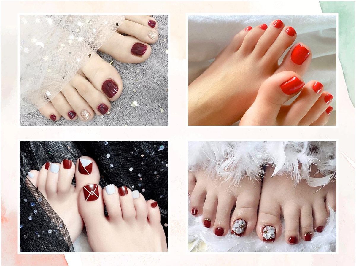 20 Các mẫu nail chân đẹp sáng da sang trọng hot trend  Phong cách