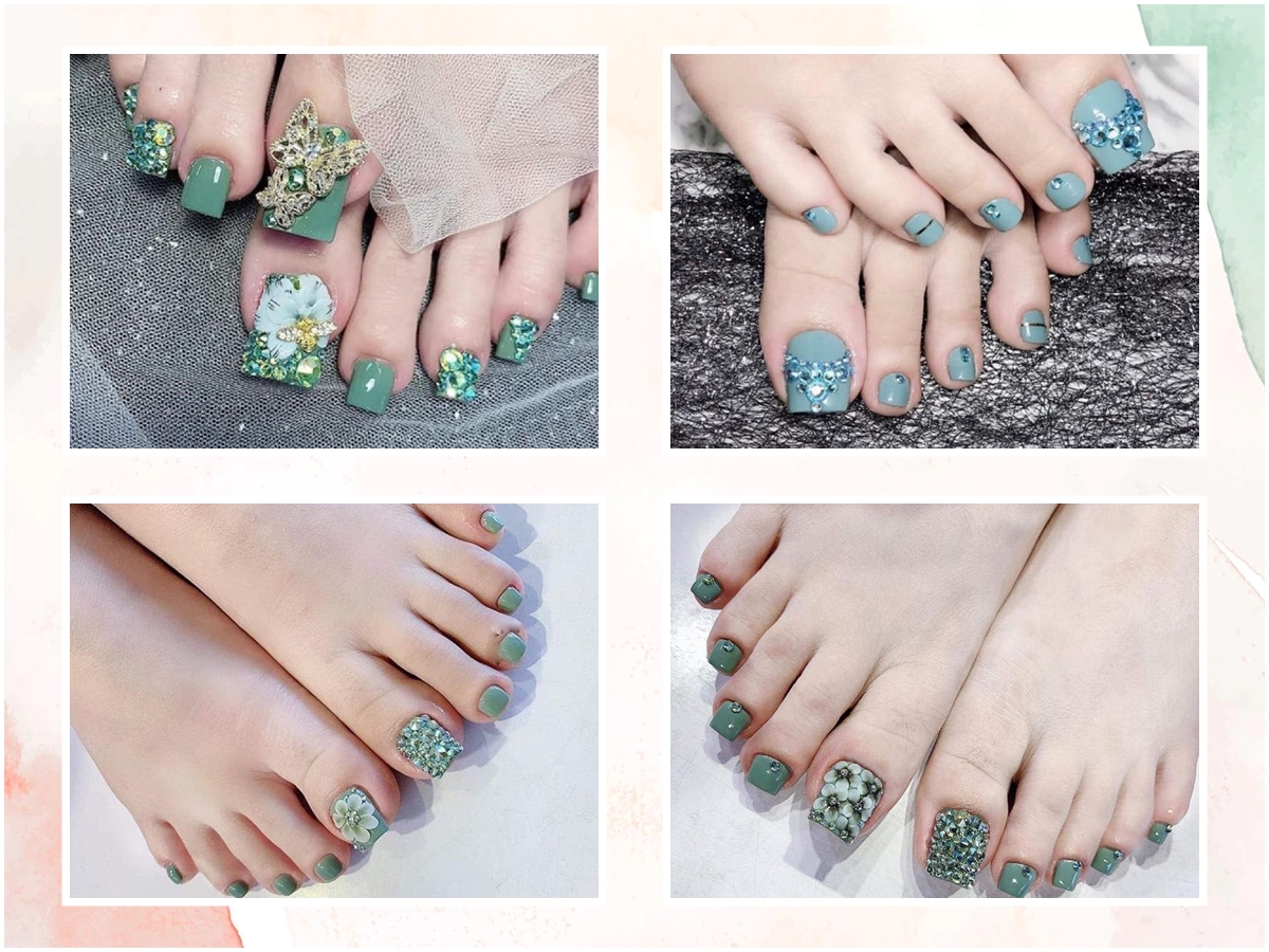 20 Các mẫu móng chân đẹp nhẹ nhàng nail chân sáng da  Phong cách