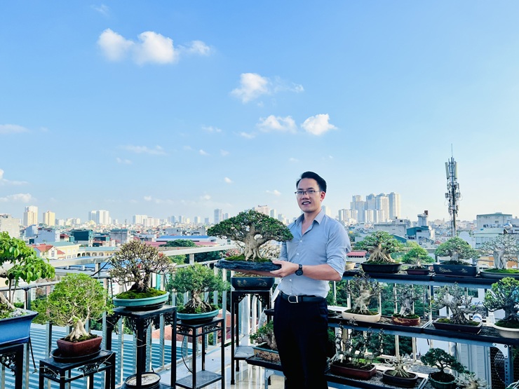“Choáng” với vườn cây tiền tỷ trên sân thượng của chàng trai Hà Nội - 1
