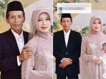 Cô dâu 24 tuổi cưới chú rể 52 tuổi, chụp ảnh cạnh nhau ai cũng tưởng bố con