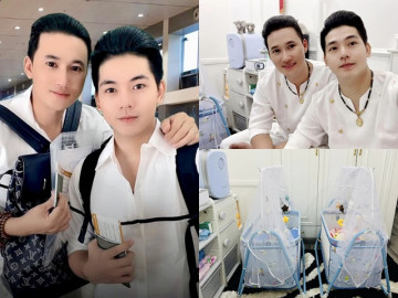 Cặp đôi đồng tính nam Hà Trí Quang - Thanh Đoàn đã đến Thái đón con song sinh sắp chào đời