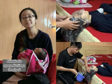 Hài hước với hình ảnh người vợ bị lừa gội đầu sau 10 ngày ở cữ