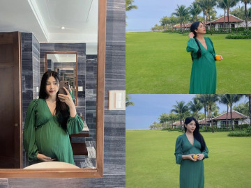 Vợ Phan Mạnh Quỳnh khoe bụng bầu cuối thai kỳ vẫn thon gọn, tiết lộ dự sinh con đầu lòng vào 28 Tết